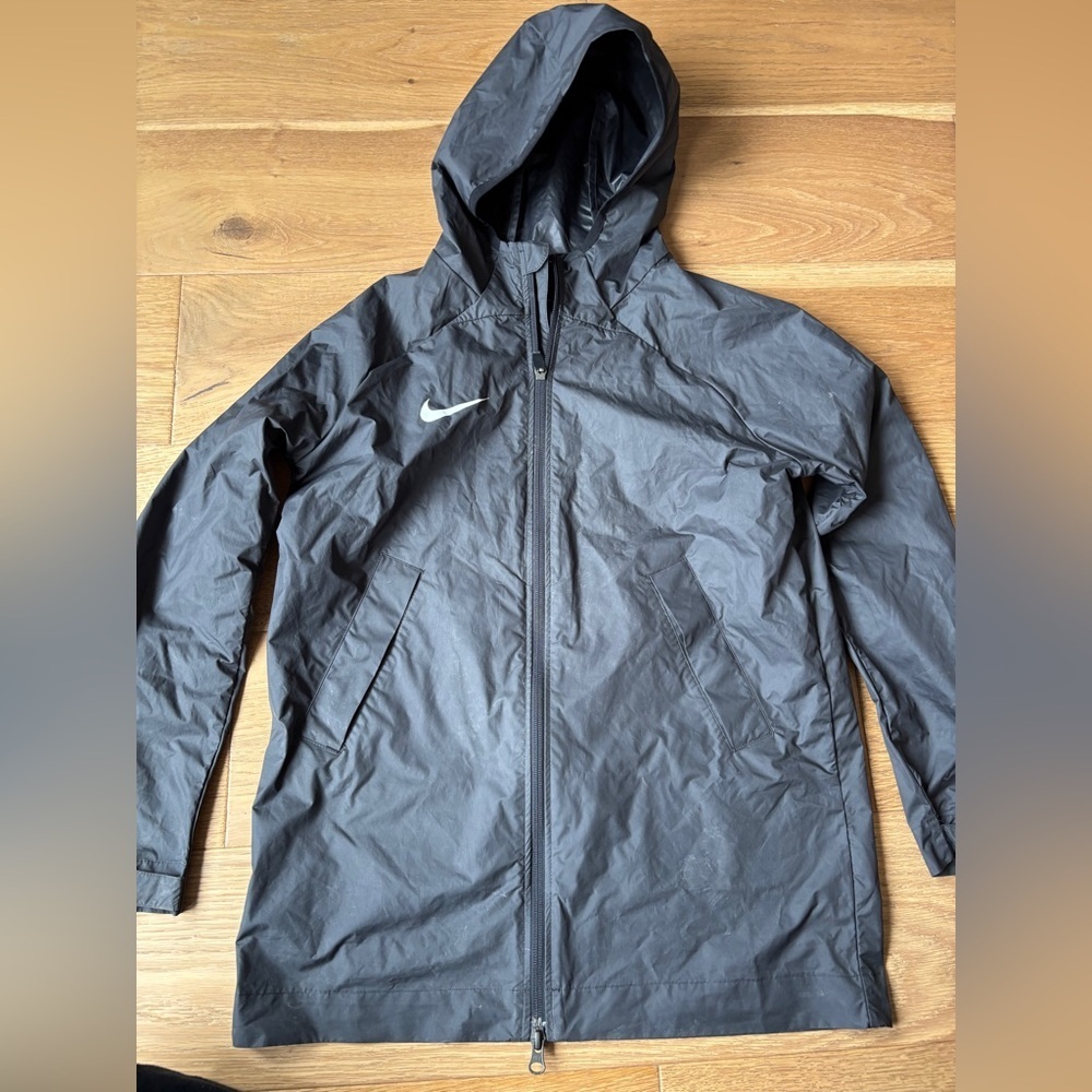 Nike Black Kids Hooded Raincoat